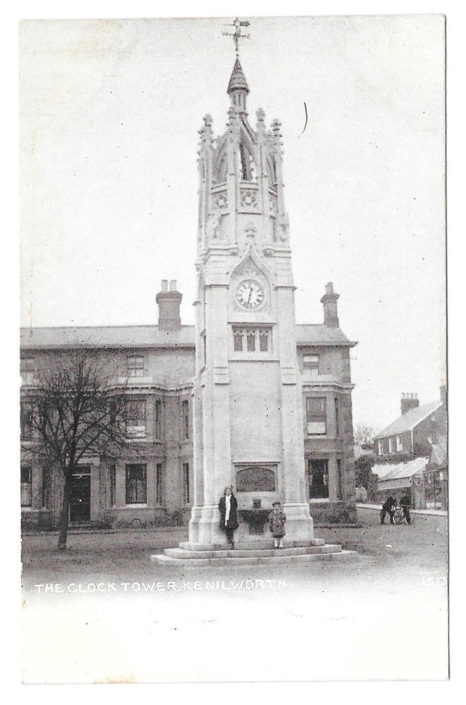 UK Kenilworth Clock Tower Vintage Postcard