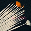 15pc Nail Art Design Brush Set Dotting Dot Pen Drawing