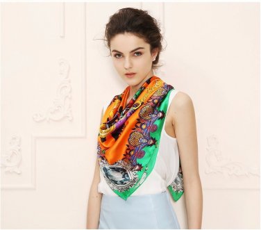 2014 new women silk scarves printed scarves large square silk scarf exotic Knight