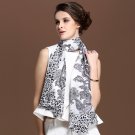 100% mulberry silk leopard scarf silk shawl scarf elegant soft