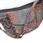 A ethnic suede transfer printed  ham bag