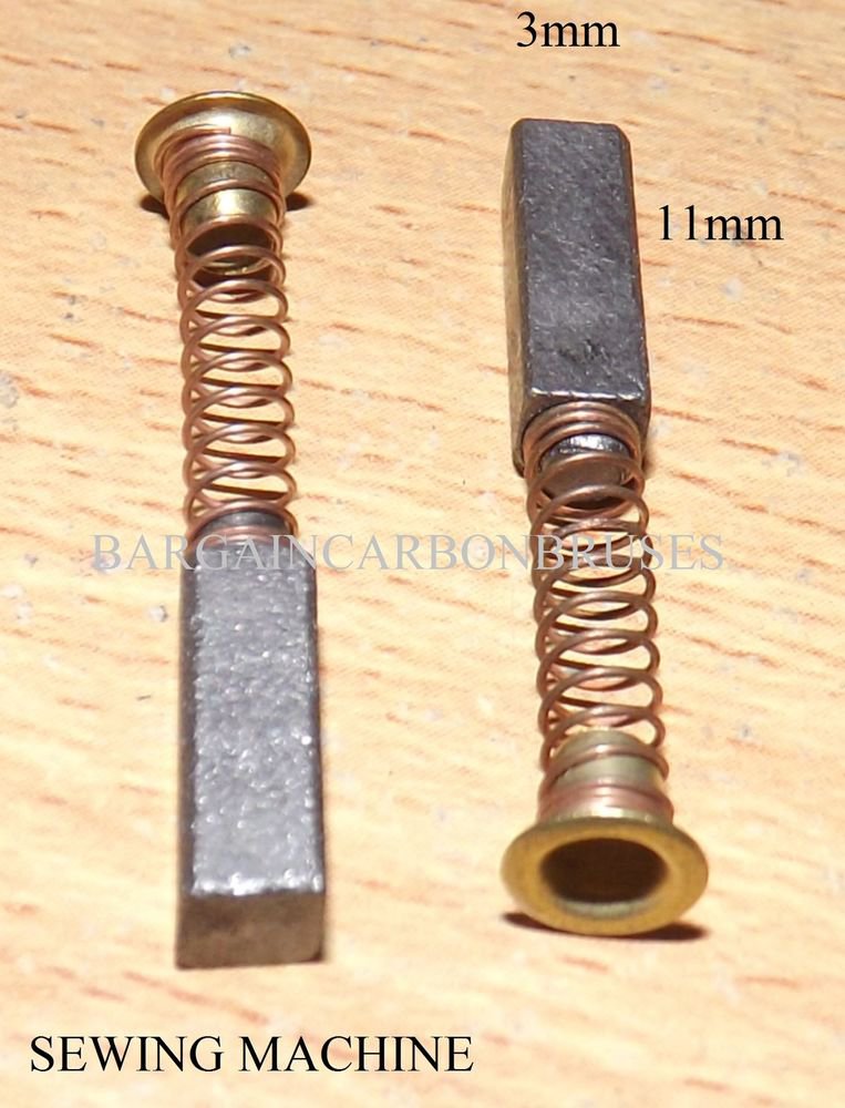 Sewing Machine Motor Carbon Brushes 3mm x 3mmx 11mm -Janome Elna Jones Taft C4