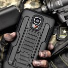 Black Rugged Hybrid Hard Case Cover Belt Clip Holster For Samsung Galaxy S5 I9600