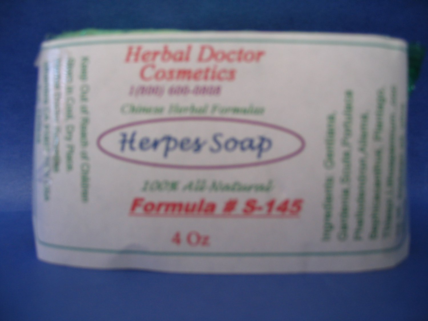 Herpes Healing Soap 4 Oz S145