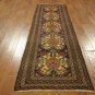 New Geometric Balouch Runner 3' x 9' Hand Knotted Persian Navy Wool Rug P833