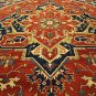 10' Round Vegetabl Dyed Hand Knotted Wool Persian Serapi Oriental Heriz Rug S451