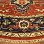 10' Round Vegetabl Dyed Hand Knotted Wool Persian Serapi Oriental Heriz Rug S451