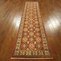 New Mesa Collection Medallion Kazak Runner 2x10 Hand Knotted Red Wool Rug H3690