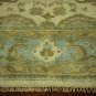 Ivory Blue 8' X 10' Turkish Oushak Hand Knotted Wool Oriental Area Rug S429