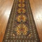 New Navy Blue Tribal Afgan hand knotted Runner Rug Free Pad, 2' 9" x 9' 2" P687