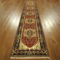 Vintage Heriz Oriental 3'x12' Runner Red Serapi Hand Knotted Wool Area Rug H7897
