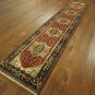 Vintage Heriz Oriental 3'x12' Runner Red Serapi Hand Knotted Wool Area Rug H7897