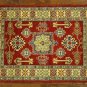 Traditional Oriental 3'6"x4'10" Red Super Kazak Hand Knotted Wool Area Rug H7129