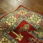 Traditional Oriental 3'6"x4'10" Red Super Kazak Hand Knotted Wool Area Rug H7129