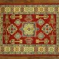 Traditional Oriental 3'6"x4'10" Red Super Kazak Hand Knotted Wool Area Rug H7129