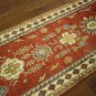 Unique Red Hand Knotted Wool Pakistani Super Kazak 3'x12' Runner Area Rug H6716