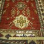 Unique Red Hand Knotted Wool Pakistani Super Kazak 3'x12' Runner Area Rug H6716