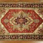 Traditional 6'x9' Red Heriz Serapi Hand Knotted Wool Geo-Floral Area Rug H6614