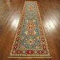 New Runner Mojave Collection Blue Kazak Hand Knotted Wool 3'x12' Area Rug H6089