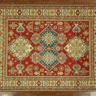 9x11 Vase Design Diamond Motif Red Super Kazak Hand Knotted Wool Area Rug H7101