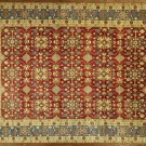 One of a Kind Wool and Wool Hand Knotted Red 13'x18' Super Kazak Area Rug H7301