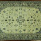Unique Light Blue-Gray Double Knotted Turkish Hand Knotted Wool Area Rug H8673