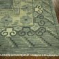 Unique Light Blue-Gray Double Knotted Turkish Hand Knotted Wool Area Rug H8673