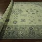 Unique Light Blue-Gray Double Knotted Turkish Hand Knotted Wool Area Rug H8673