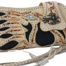 skull Style Soft cow Leather Biker Trucker Wallet With Chain & Many Pockets