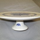 ECHT COBALT BAVARIA SCHUMANN ARZBERG CAKE DISH  12''X4'' BLUE/WHITE