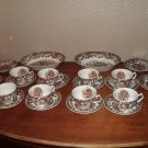 Set of 22 pieces of Johnson Bros England, His Majesty Hand Engraved