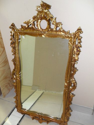 LARGE GOLD ROCOCO GILDED MIRROR LIGHT WEIGHT