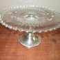 Cup Cake Glass Dish with silver plate stand