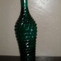 Tall embossed green decor bottle