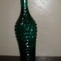 Tall embossed green decor bottle