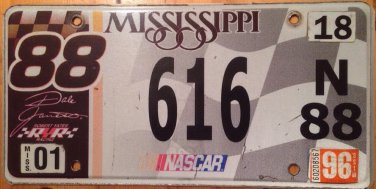 NASCAR Dale Jarrett driver #88 license plate Stock Car racing Robert Yates Race
