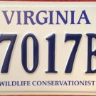 Virginia Wildlife Bass license plate Fisherman fish fishing angling Wild animal
