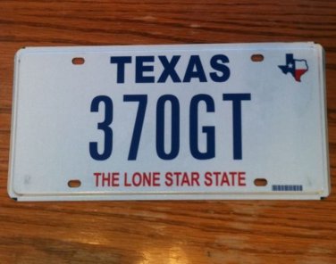 Texas vanity 370 GT license plate Nissan Skyline Luxury Sports car Japan Auto