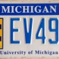 University Of Michigan license plate NCAA Basketball UM UMich U-M Wolverines Ann