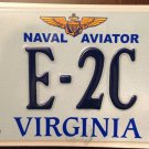 VA Naval Aviation vanity E 2C license plate Aircraft Plane Pilot Navy Air Fly