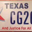 Texas optional Justice For All license plate TX Law Lawyer Attorney Fair Equity