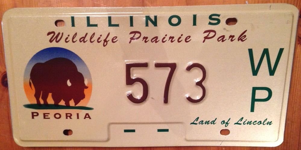 Illinois Wildlife Prairie Park license plate Buffalo National Wild Animal