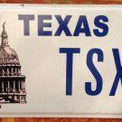 Texas State Capitol vanity TSX license plate Thomas Terry Tim Todd Theo Theresa