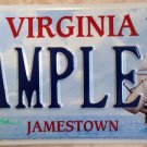 Virginia 400th Anniversary Jamestown license plate USA American History Graphic