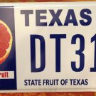 Texas State Fruit red Grapefruit license plate citrus pink Orange Juice drink TX