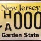 New Jersey Handicap Handicapped license plate sample Wheelchair Disability NJ