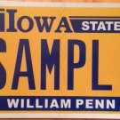 Iowa William Penn University license plate Statesmen Oskaloosa College Lady