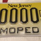 New Jersey Moped license plate sample Motorcycle Bike Vespa Motorbike scooter