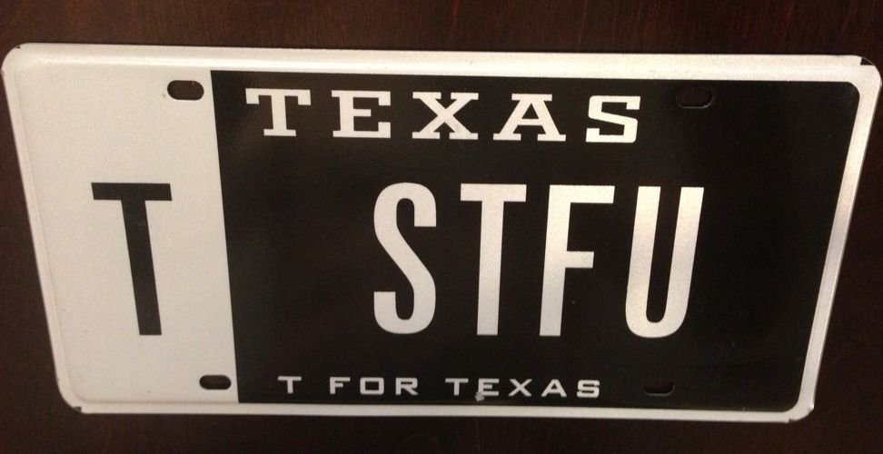 Special T 4 Texas vanity STeF U license plate Stephen Stephanie Stephan