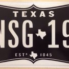 Texas Estimated 1845 optional graphics license plate TX tag special